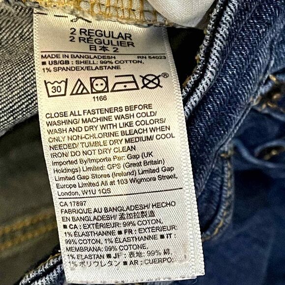 Gap Denim Girlfriend Ankle Jeans Medium Blue Washed Mid-Rise Stretch 2R Women - Picture 7 of 9
